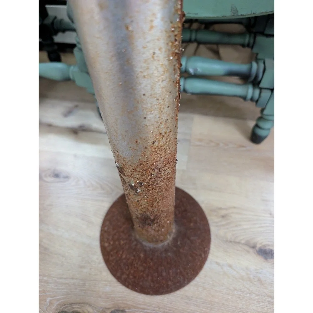 Vintage Art Deco Floor Smoking Stand Ashtray Metal Pedestal Plunger Antique